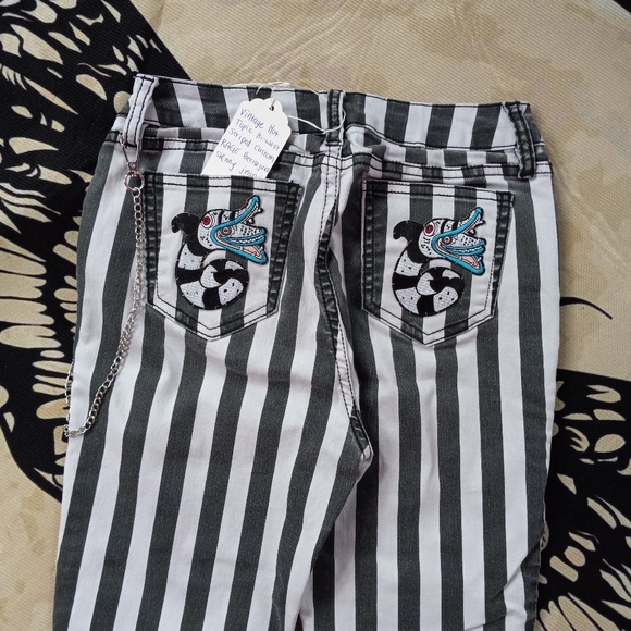 Current size 14-15 inch flat waist goth skinny jeans (3-7) some custom some reg - Picture 12 of 16